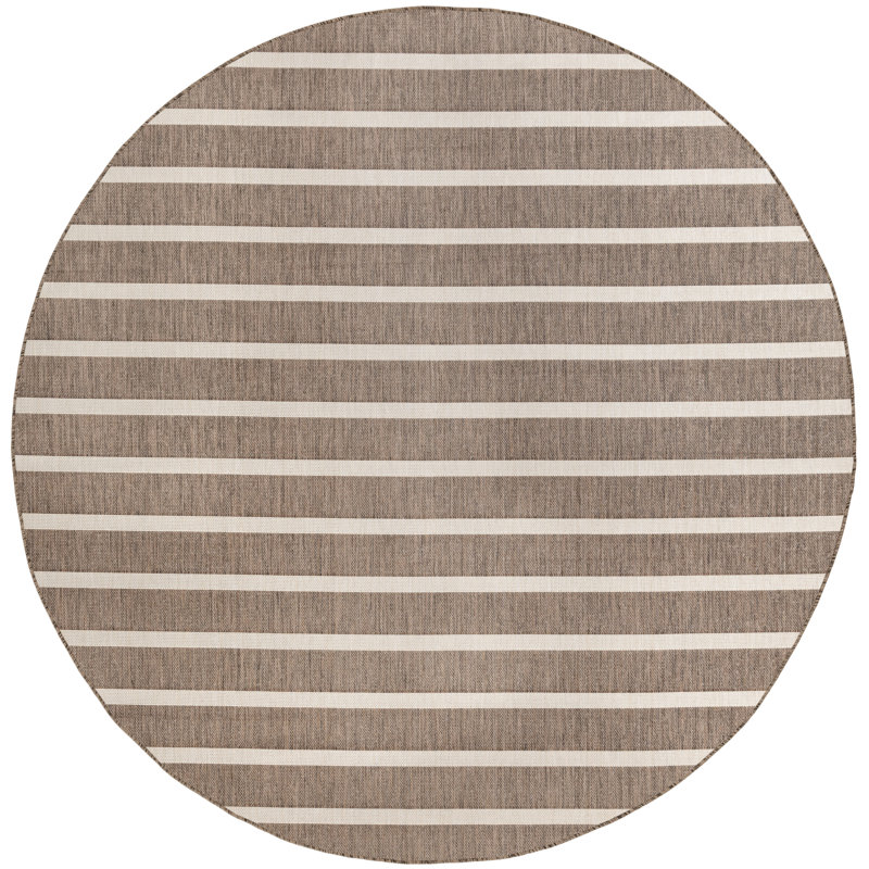  Positano 12' x Round Natural Ivory Modern Rug, Round 12'