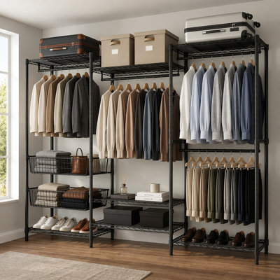 Albin 68.5 " Wide Hall Tree with Shelves