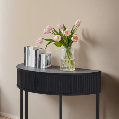 Console demi-lune avec rangement