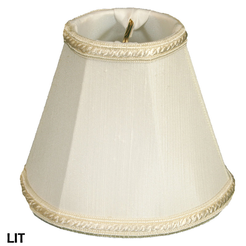 4.5'' H Silk Empire Candelabra Shade, White