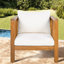 Chaises longues confort pour patio, coussin en bois d'acacia, style moderne pour patio