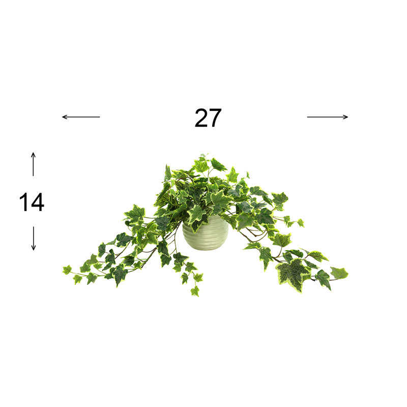 Verdant Vines Faux Ivy Plant in Ceramic Pot