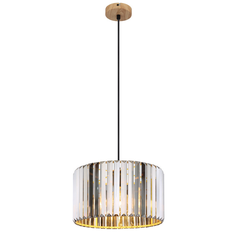 Alexandrya 1 - Light Walnut Geometric Pendant