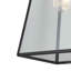 Lanterne murale d'extérieur 1 lumière noire avec abat-jour en verre trempé Georgina