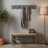 Aston 2-Piece Entryway Set - 40” Wall-Mounted Coat Rack with Hooks & Wood Bench with Rush Seat