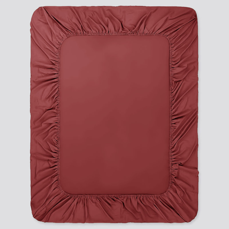 Javiyon Flannel Brushed Fitted Sheet, Single, Burgundy