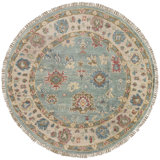 Abinesh Wool Floral Area Rug