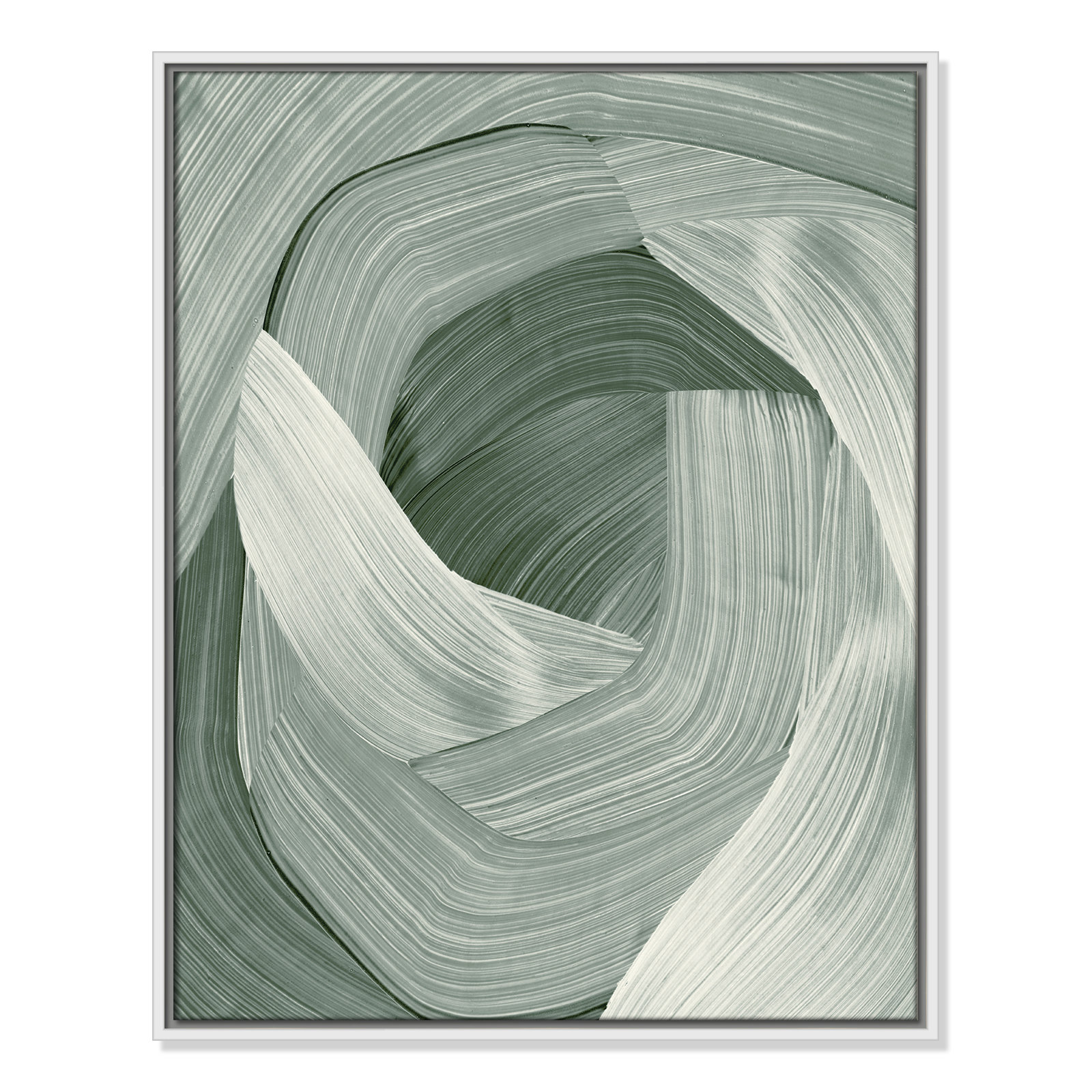 Wyn "Enriched Emerald" Print, White , 29.5" H x 23.5" W