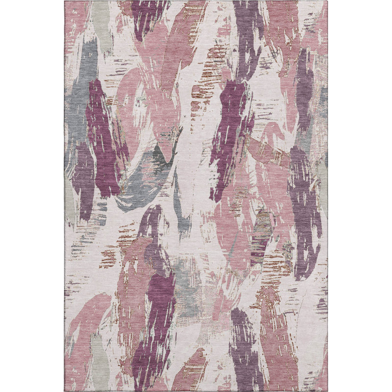Premium Machine Washable Harjo AMF1596 Modern Rug, Rectangle 5' x 7'6"
