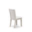 Cet ensemble de salle à manger 9 pièces contient une table de salle à manger Jacobean patinée et 8 chaises de salle à manger en lin crème avec dossier élégant - Lin brossé blanc-1958990130-1958990125