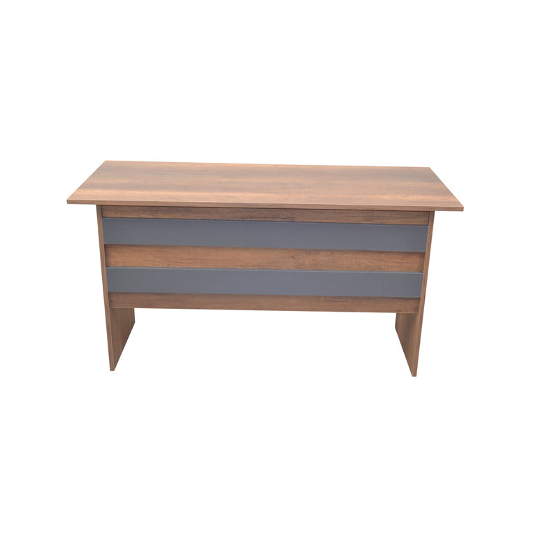 Finnlie 160Cm W Rectangle Writing Desk, Imitation Oak/Brown, Oak Replica