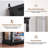 Farmhouse Display Cabinet with Glass Doors, Curio Cabinet with 3-Color LED Motion-Sensor Light (Black)-126679369