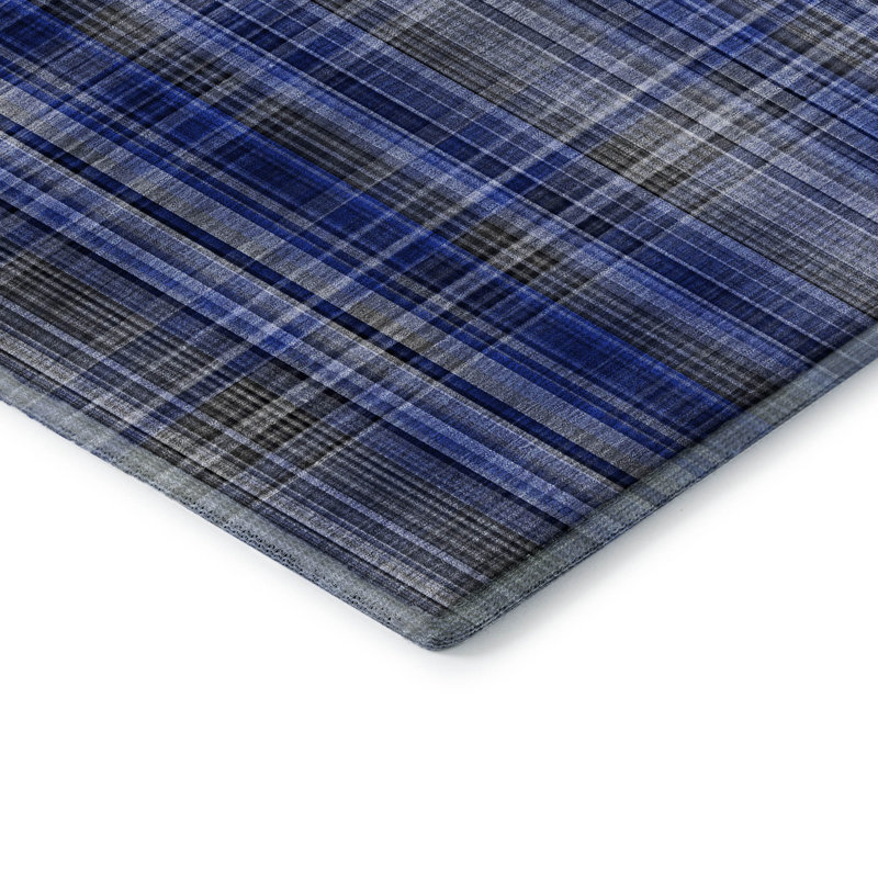Premium Machine Washable Cerrito AMF541 Navy Rug, Rectangle 8' x 10'