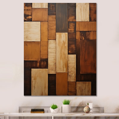 Bronze brillance Symetry I - formes abstraites, art mural, salon