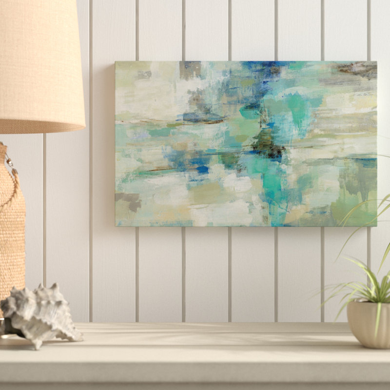 «In the Clouds Blue», reproduction de peinture acrylique sur toile tendue, H 22 po x l 32 po x P 2 po
