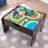 2-in-1 Wooden Activity Table with Board, Train Set and 195 Bricks-15425798