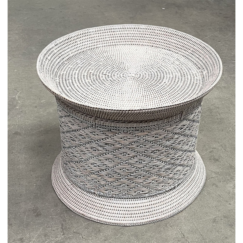 Pagan End Table, White Wash