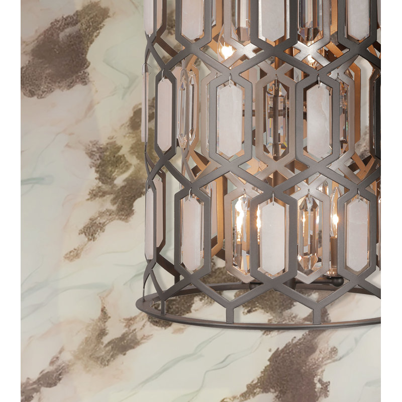 Minka Lavery Hexly - 9 Light Foyer In Bronze & Sultry Silver Finish
