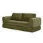 Canapé-lit pliable pliable de 21 pouces, lit en velours côtelé avec 2 oreillers, futon moderne, lit gigogne, confort moelleux, stable et sécuritaire, aucun assemblage requis, futon sans os.