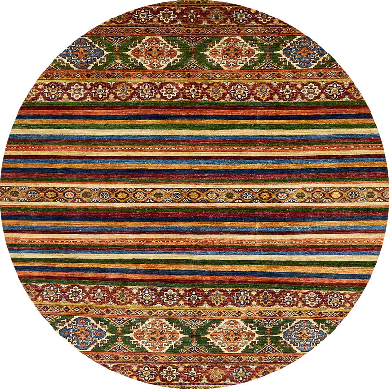 Abstract Indoor Rug, Round 6'