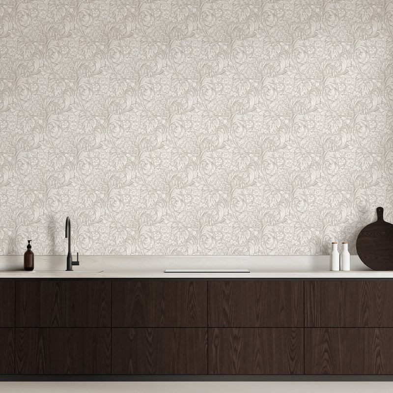 Llewelyn-Bowen - Off The Wall Floral Non-Woven Wallpaper Roll, Green