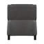Fauteuil inclinable à dossier poussoir de style transitionnel de couleur grise
