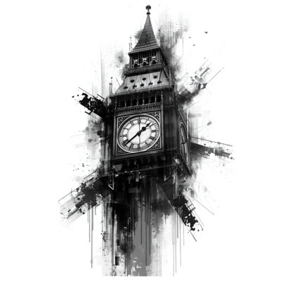 Tour de l'horloge iconique en toile tendue dans de nombreuses tailles