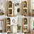 72.4" Tall Arched Shoe Cabinet for 14 Pair Shoe Storage