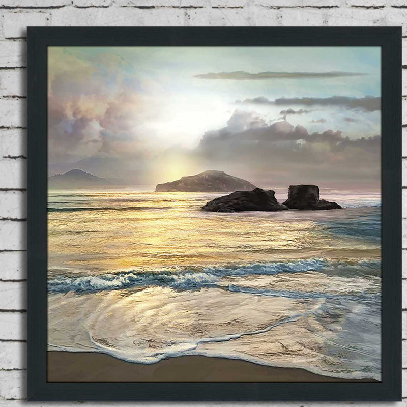 «Passing», reproduction d'impression encadrée, H 31,5 po x l 31,5 po x P 1 po, Cadre espresso