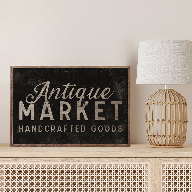Marché antique de produits artisanaux noirs, Noir, L 24 po x H 16 po