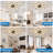 35 in. Indoor Black Bladeless Creative Flower Ceiling Fan With Light Remote Control, Dimmable 3-Color Modern Ceiling Fan-1770111565