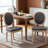 Amando 19.7" H Upholstered Side Chair King Louis Back Solid Wood Dining Chairs-1829169594-1822327648