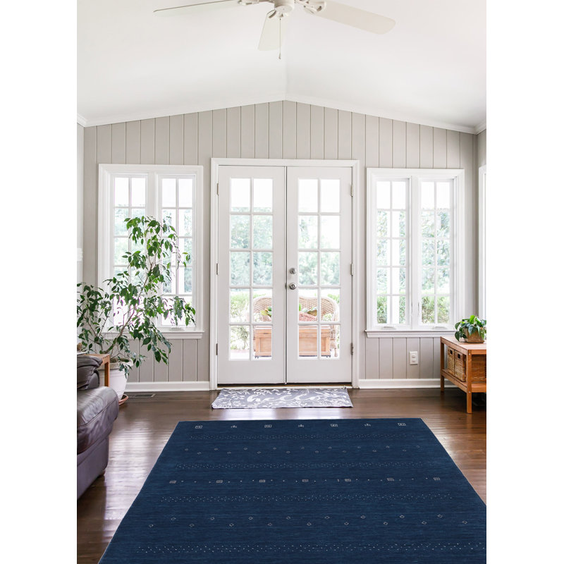 Kashkuli Gabbeh Navy Rug 5'6" x 8'0"