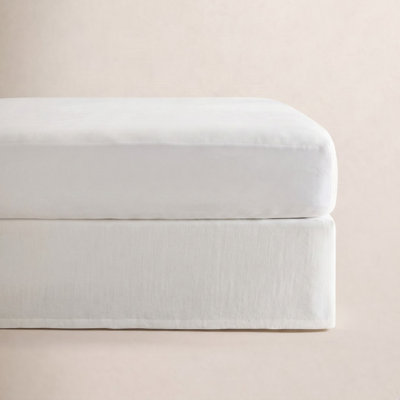 Stone Washed Linen Tailored Bed Skirt