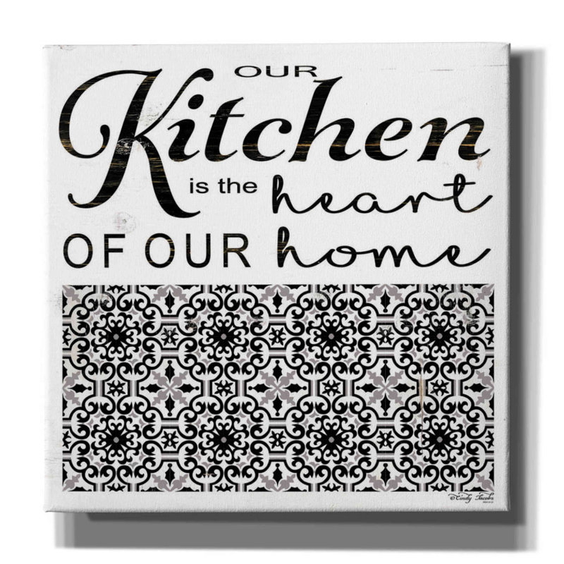 «Our Kitchen» par Cindy Jacobs, art mural sur toile, H 26 po x l 26 po x P 1,5 po