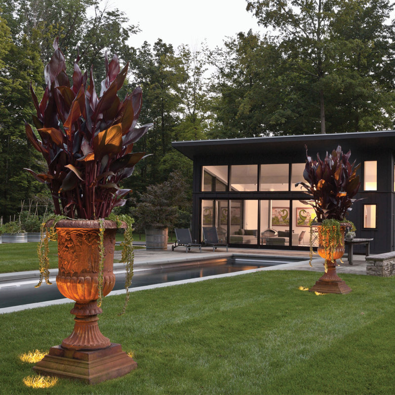 Hinkley Landscape 120V Flat Top Well Light, Brown