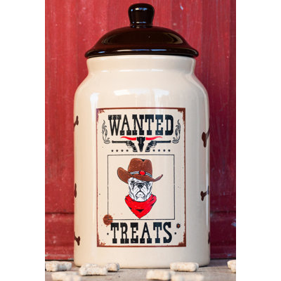 Beige Ceramic Treat Jar