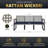 5-Piece Wicker Conversation Set with Round Alloy Steel Fire Pit. Comes with Black Cushion