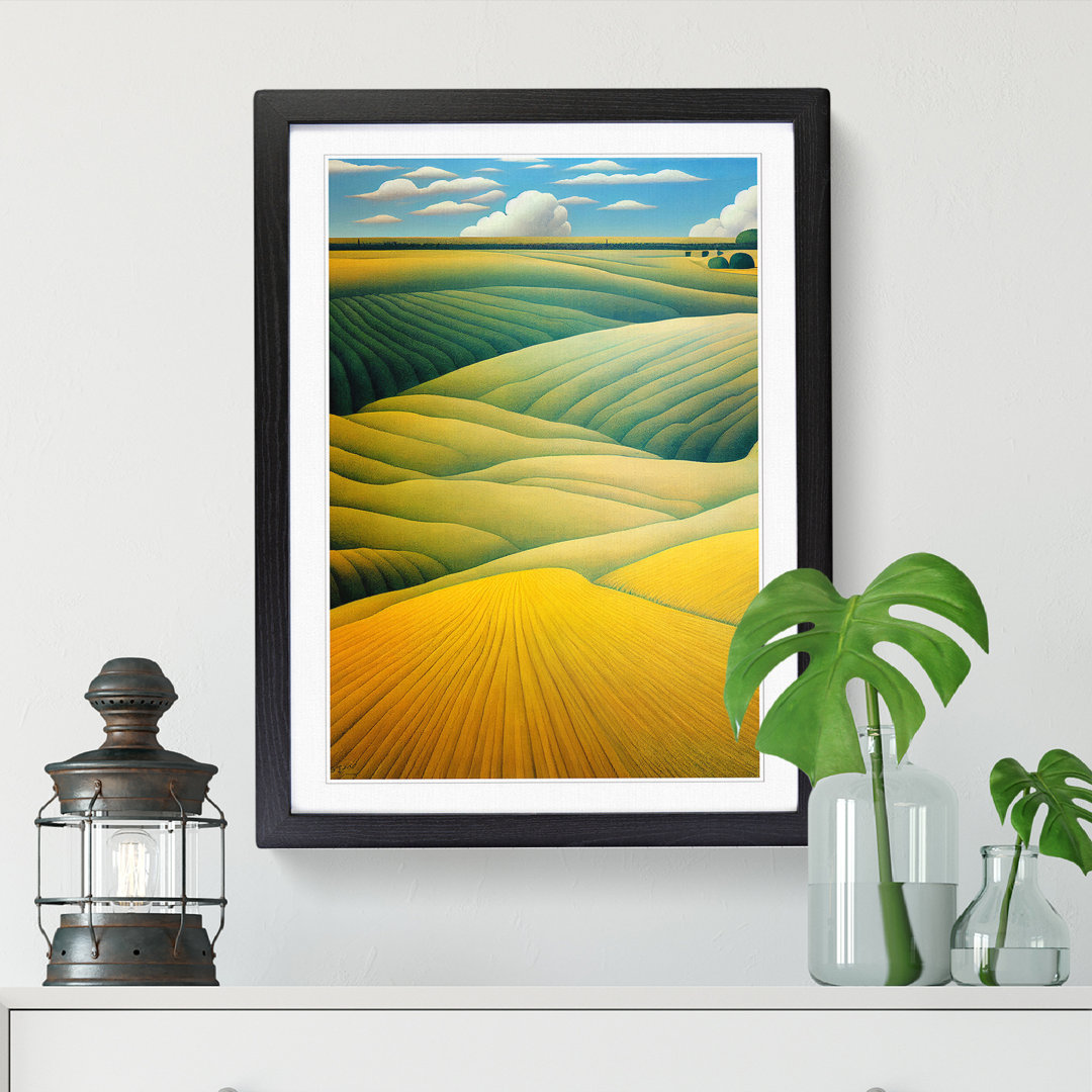Wheat Field Landscape - Single Picture Frame Print