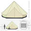 Tente campagnarde pour 10 personnes Outsunny