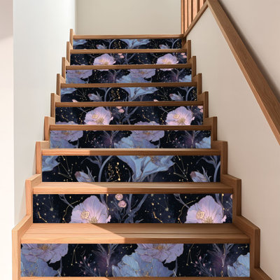 Papier peint autocollant pelez et collez Constellations de décorations florales cosmiques autoportantes et amovibles Starlight 17,7 po x 118 po (45 x 300 cm)
