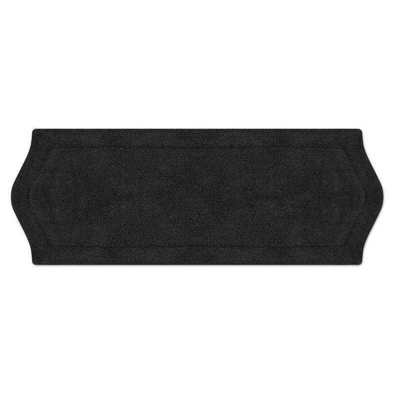 Tapis pour salle de bain Morissette, L 22 po x L 60 po, Noir, noir, noir, noir
