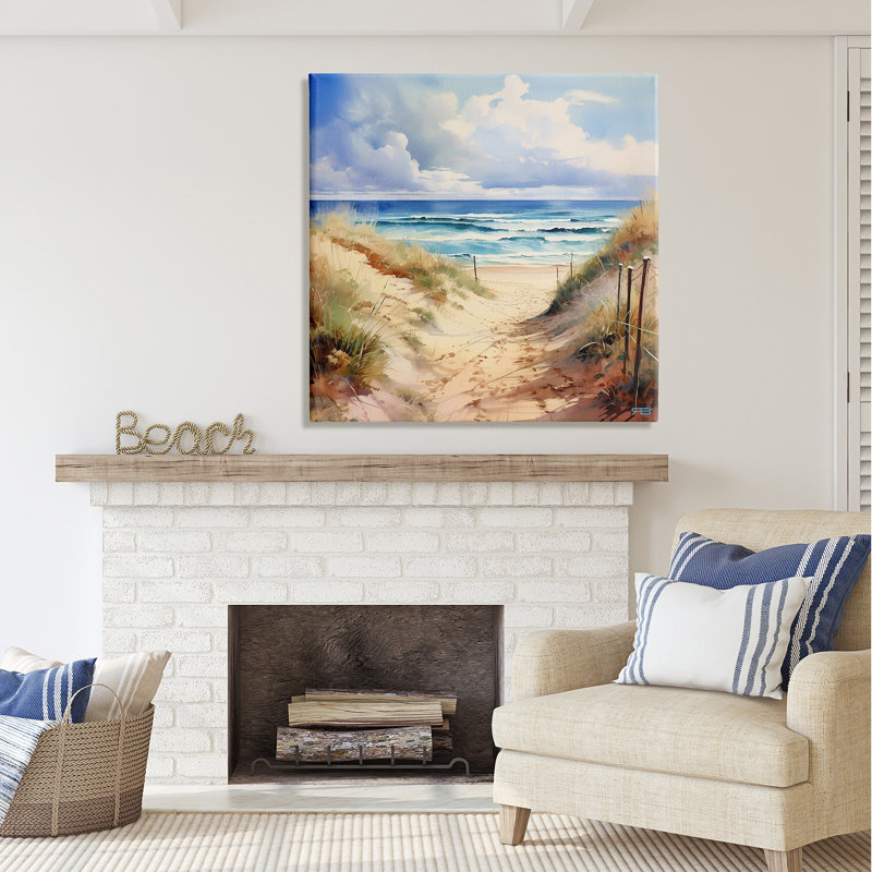 «Cloudy Summer Coast On Canvas» par RB Print, H 36 po x l 36 po x P 1,5 po
