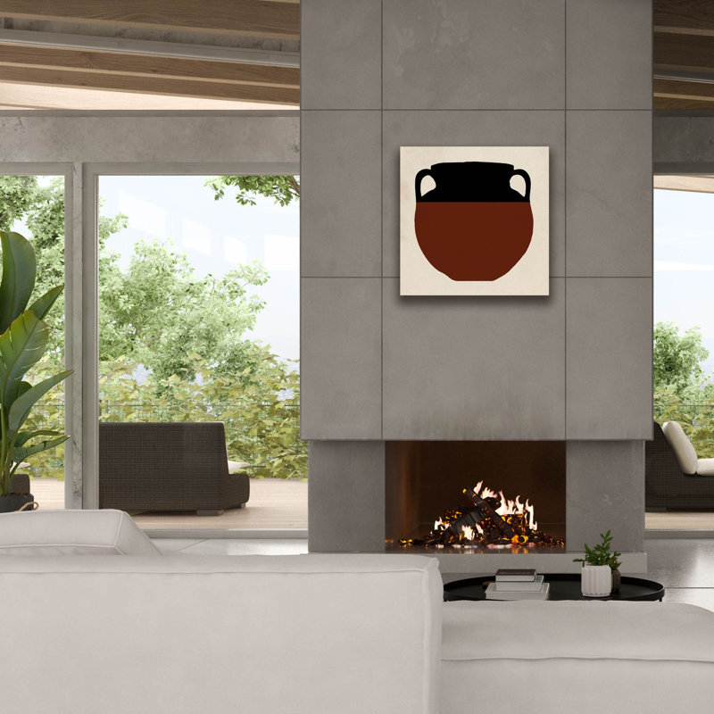 «Clay Pot 1» par Chariklia Zarris, art mural sur toile, 26 po x 26 po