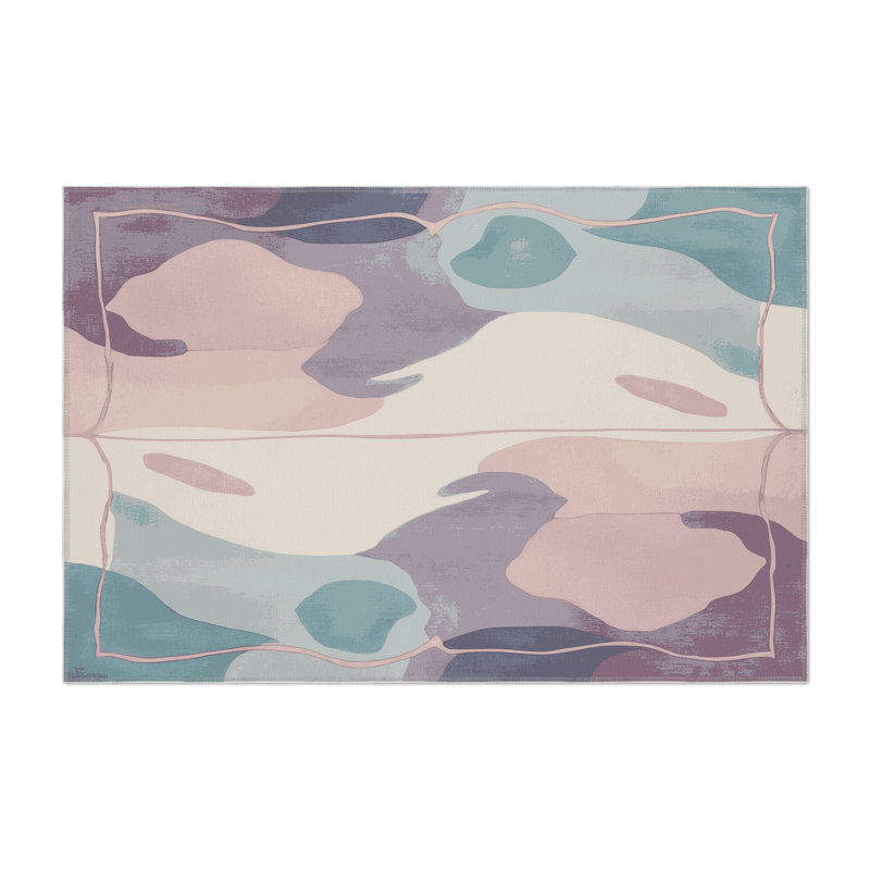 Tranquil Streams Indoor And Outdoor Area Rug, Rectangle 1'6" x 2'6"