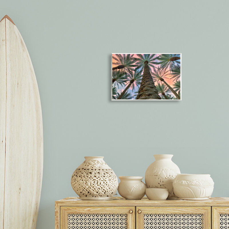 «Tall Overhead Palms», art mural par Dennis Frates, H 10 po x l 15 po