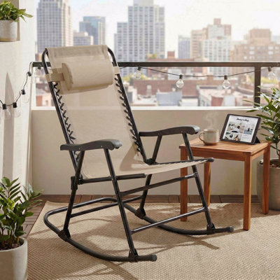 Ensemble de 2 chaises berçantes pliantes pour le patio