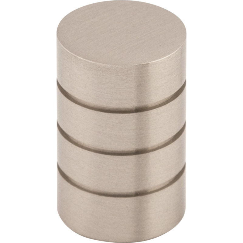 Stacked 1" Diameter Round Knob, 5/8" Knob Diameter, Brushed Satin Nickel