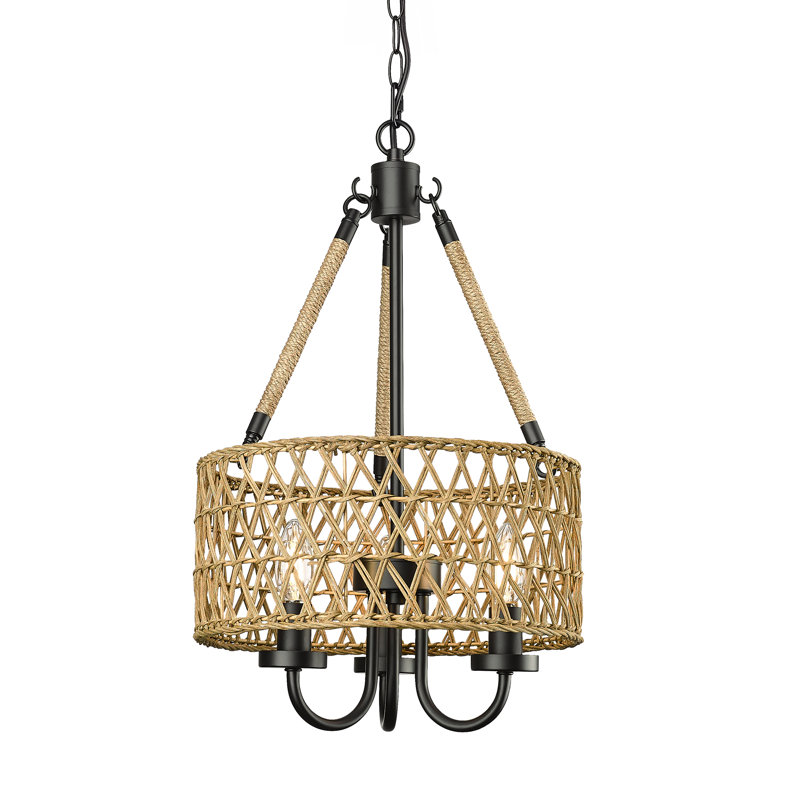 Luminaire suspendu tambour à 3 lumières Abbegail