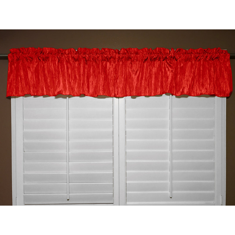 Shivonni Tailored Window Valance, Red, 54" W x 20" L